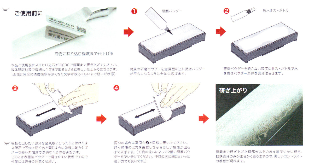 Suehiro Damascus repairing tool Hazy fixing tool kit