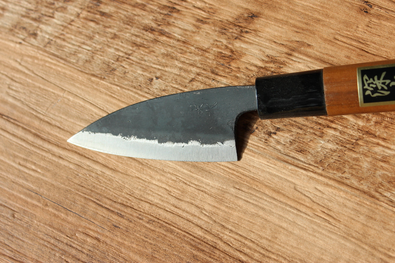 Blue steel 2 Kurouchi Small fish fillet knife: 85 mm, 3.4 inch Sakura handle