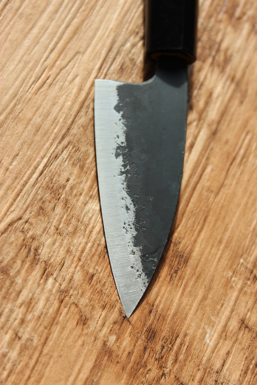 Blue steel 2 Kurouchi Small fish fillet knife: 85 mm, 3.4 inch Sakura handle